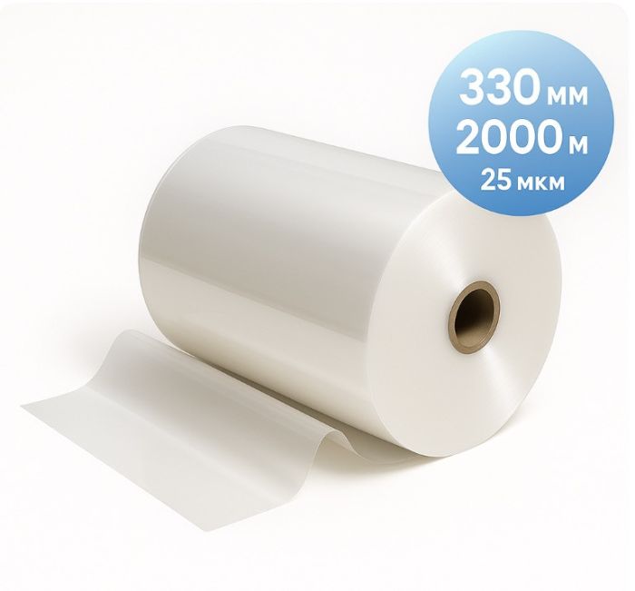 Плівка рулонна TOSHEN, 330 мм, 2000 м, 25 мкм, глянць